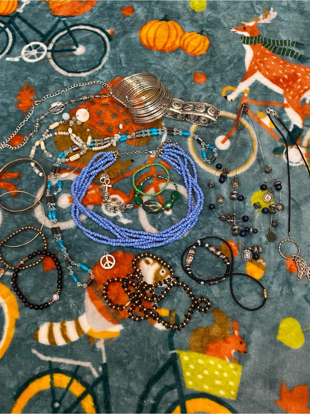 Blue & Silver Fairy Jewelry Lot - Necklaces & Bracelets